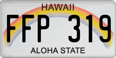 HI license plate FFP319