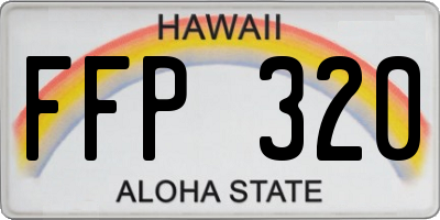 HI license plate FFP320