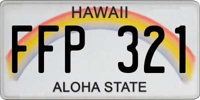 HI license plate FFP321