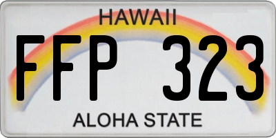 HI license plate FFP323