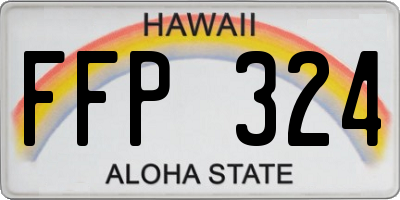HI license plate FFP324