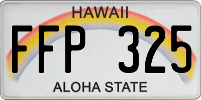 HI license plate FFP325
