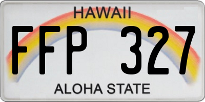HI license plate FFP327