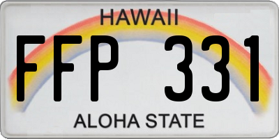 HI license plate FFP331