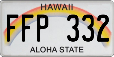 HI license plate FFP332