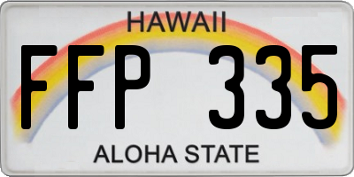 HI license plate FFP335