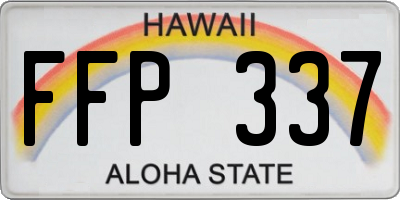 HI license plate FFP337