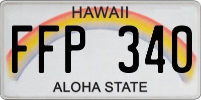 HI license plate FFP340