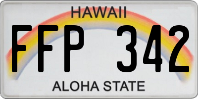 HI license plate FFP342