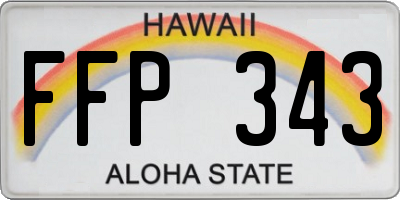 HI license plate FFP343