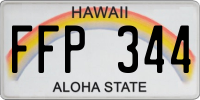 HI license plate FFP344