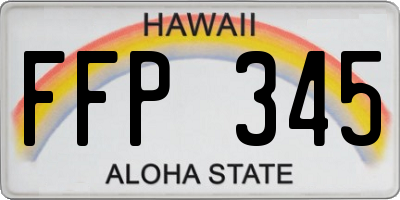 HI license plate FFP345
