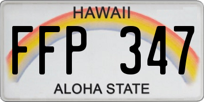 HI license plate FFP347