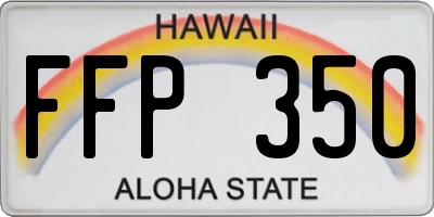 HI license plate FFP350