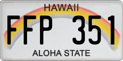 HI license plate FFP351
