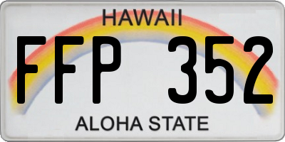 HI license plate FFP352