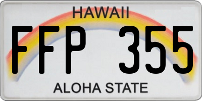 HI license plate FFP355