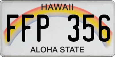 HI license plate FFP356