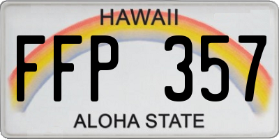 HI license plate FFP357