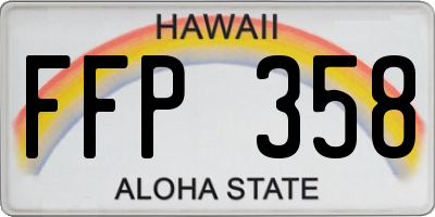HI license plate FFP358