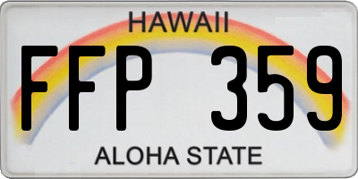 HI license plate FFP359