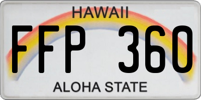 HI license plate FFP360