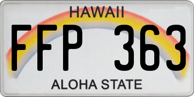 HI license plate FFP363