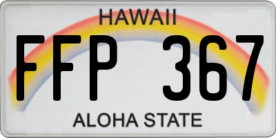 HI license plate FFP367