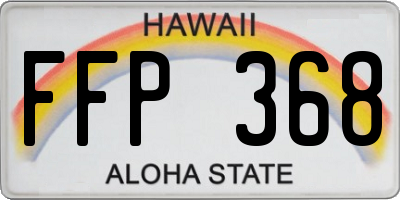 HI license plate FFP368