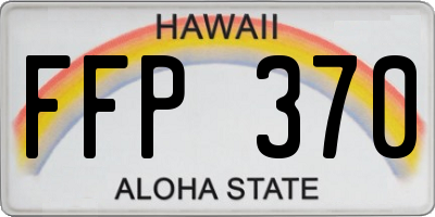 HI license plate FFP370