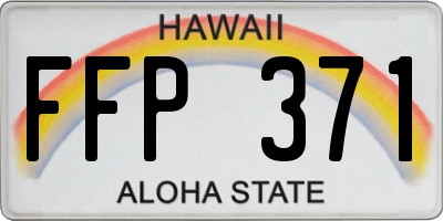HI license plate FFP371