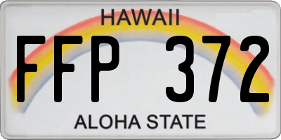 HI license plate FFP372
