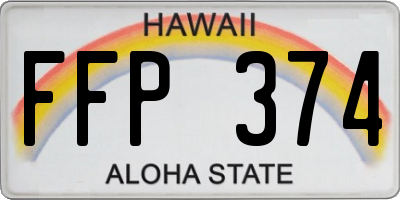 HI license plate FFP374