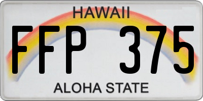 HI license plate FFP375