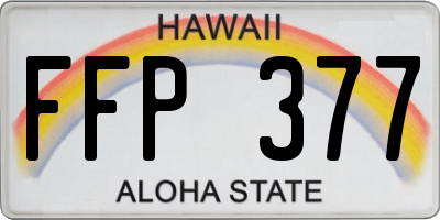 HI license plate FFP377
