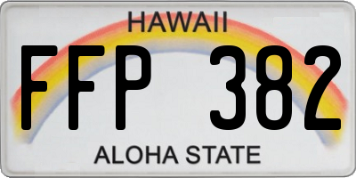 HI license plate FFP382