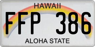 HI license plate FFP386
