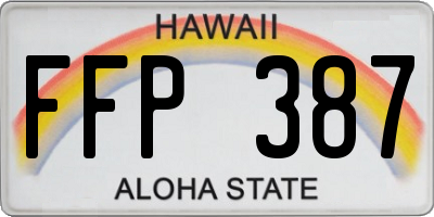 HI license plate FFP387