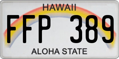 HI license plate FFP389