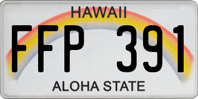 HI license plate FFP391