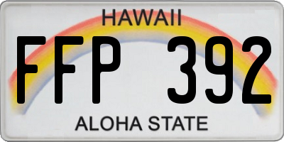 HI license plate FFP392
