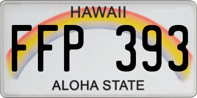 HI license plate FFP393