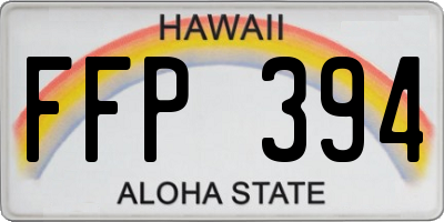 HI license plate FFP394