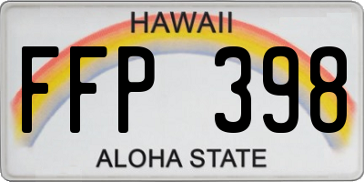 HI license plate FFP398