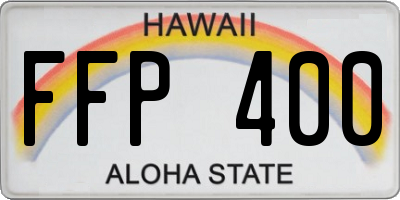 HI license plate FFP400