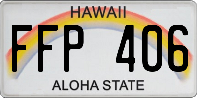 HI license plate FFP406