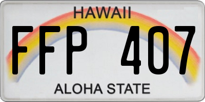 HI license plate FFP407