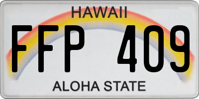 HI license plate FFP409