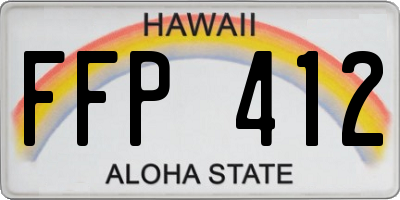 HI license plate FFP412
