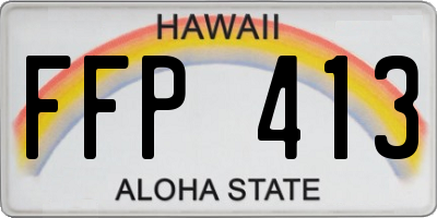 HI license plate FFP413